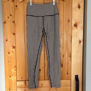 The GREAT. Leggings Eddie Bauer Houndstooth Black White Small Pants High Rise